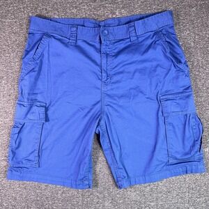 George Cargo Shorts Mens 38 Blue Utility Dress‎ Outdoors Stretch, Fits 38.5x9.5